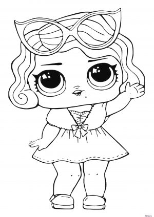 Раскраска для девочек с куклой ЛОЛ